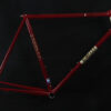 Delirio - Dark red and silver - Custom bicycle frame painting services - Custom steel bicycle frames for road, adventure, gravel, track/pista, and more.