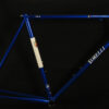 Delirio - Dark blue and cream - Custom bicycle frame painting services - Custom steel bicycle frames for road, adventure, gravel, track/pista, and more.