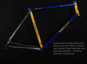 Custom Frame with Chrome: Custom bicycle frame painting